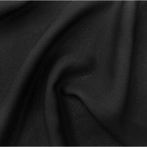 Solid Black Polyester Fabric 58” Wide for Sewing Clothing Quilting Curtains4yard